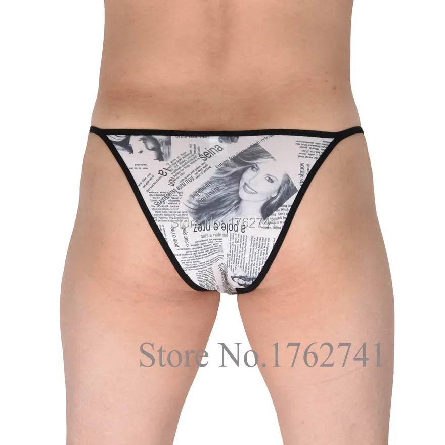 Трусы стринги мужские классические эластичные брифы бикини нижнее белье с