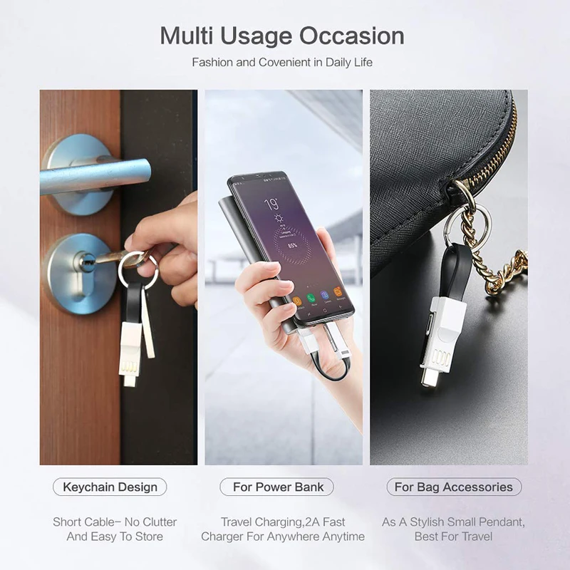 Oppselve Магнитный кабель Micro usb type C адаптер для быстрой зарядки телефона Micro usb type-C Брелок Зарядное устройство USB C для iPhone samsung