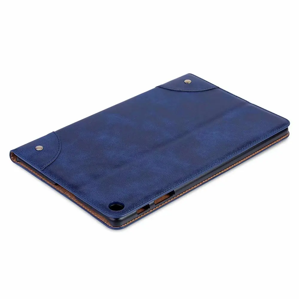 Dark blue Чехол для планшета с подставкой для samsung Galaxy Tab A 10,1,, SM-T510, SM-T515, чехол из искусственной кожи, защитный чехол в стиле ретро - Цвет: Dark blue