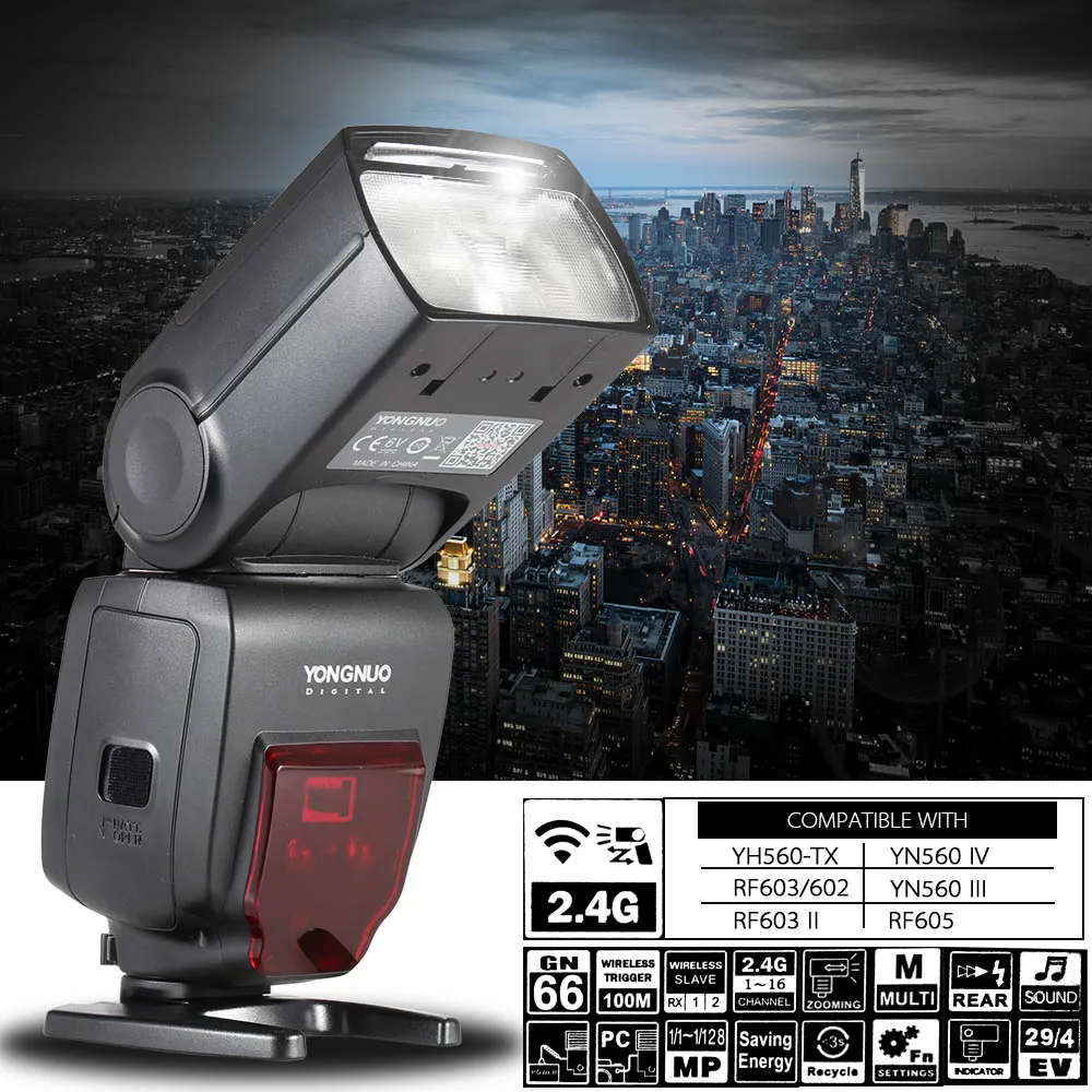 YONGNUO YN660 Вспышка Speedlite для камеры Nikon Canon Pentax 2 4G Беспроводная передача трансивер