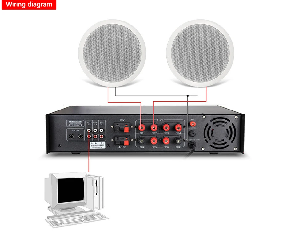 Oupushi T-350MT серия акустический усилитель мощности 6 зон bluetooth усилитель