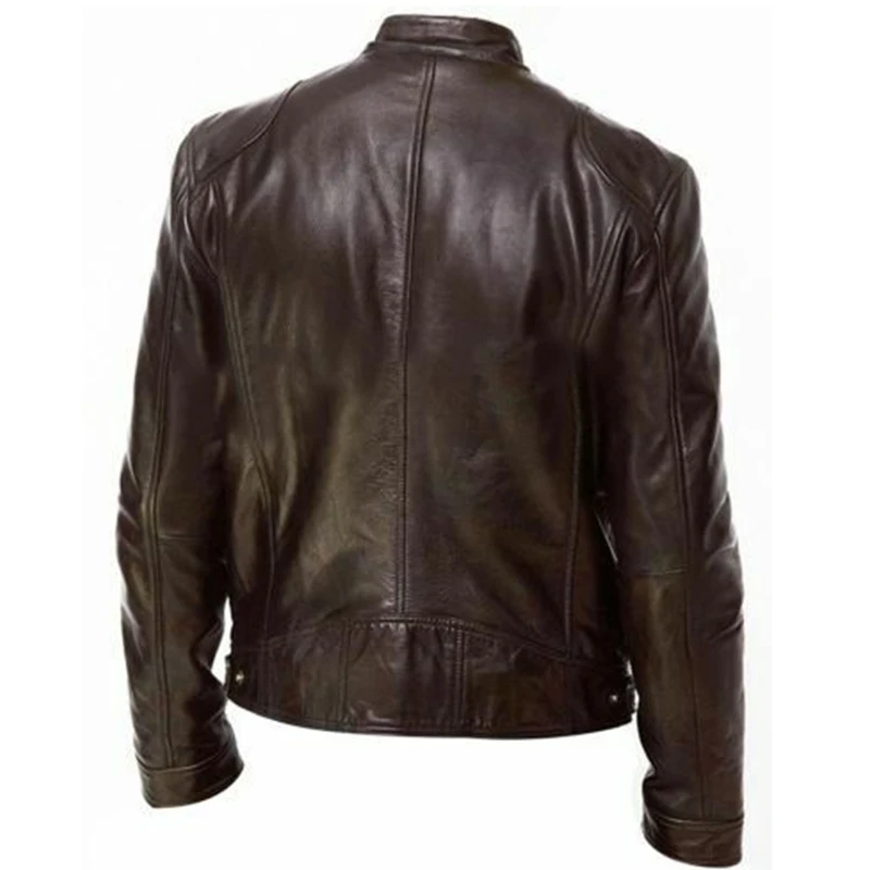 New Spring Autumn Men Tactical PU Leather Jacket Coat Slim Casual Motorcycle Military Bomber Jacket-A | Мужская одежда