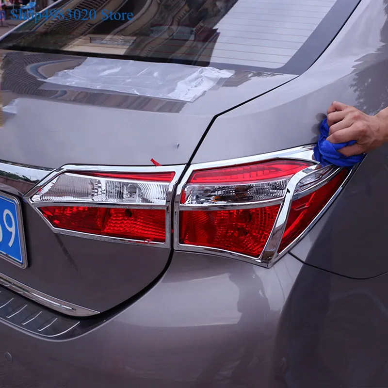 Хромированный налобный фонарь и задсветильник для Toyota Corolla 2014 2015 2016 ABS |