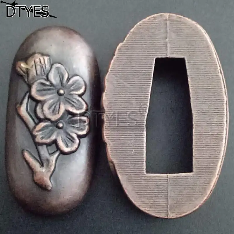 Пара сплава аксессуары для мечей нежные Fuchi& Kashira для японского самурая меч катана вакизаши Танто ручка KF01-KF20