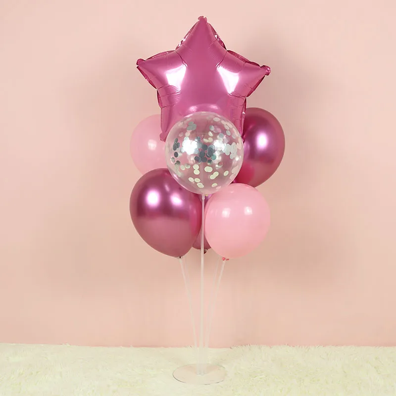 STARLZMU 9pcs Foil Balloon Pink Helium Balloons For Girls Birthday Party Air Ballon Confetti Baby Shower Decor | Дом и сад