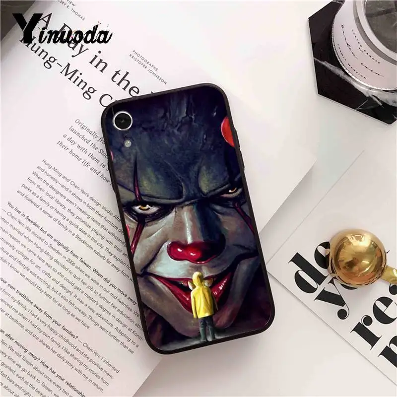A12 Yinuoda это Pennywise клоун ужас мягкий резиновый черный чехол для телефона для iPhone 5 5Sx 6 7 7plus 8 8Plus X XS MAX XR 10 Чехол - Цвет: A12