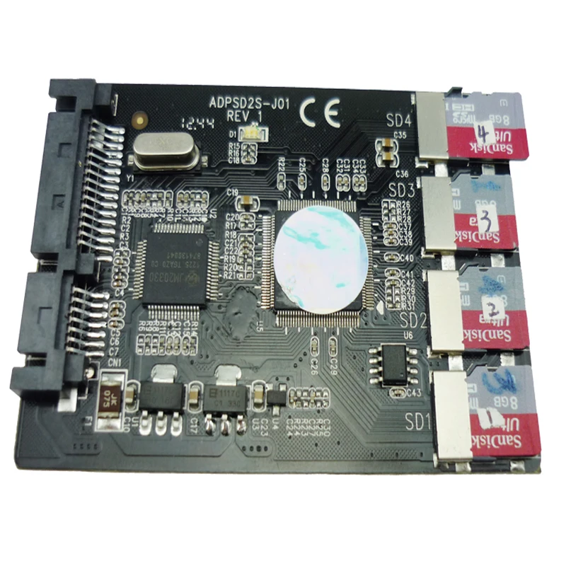 Новый мульти Micro SD карта для SATA адаптер 1 8 &quothdd корпус с RAID 4 TF до 16 pin конвертер IT GO