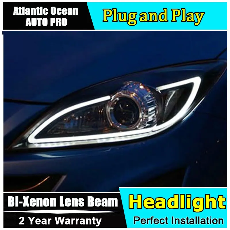 

Car Styling for Mazda 3 LED Headlight Mazda3 Sport Head lights DRL Lens Double Beam HID KIT Xenon bi xenon lens head lamps