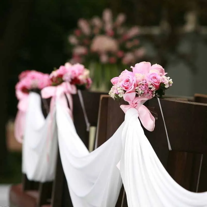 Стол Swag ткань стул створки лужайка Пляж Свадьба Церковь автомобиль лестница лук