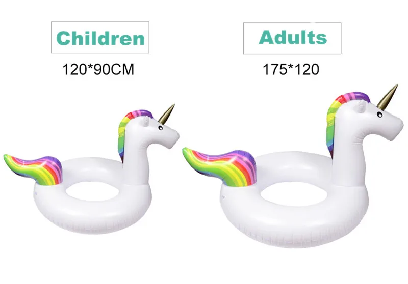 Unicorn 120cm 150 см вечерние плавательный бассейн пончик матрац гигантские надувные крендель Clircle бассейн игрушки для купания плавание кольцо для взрослых детей - Цвет: Unicorn 120cm