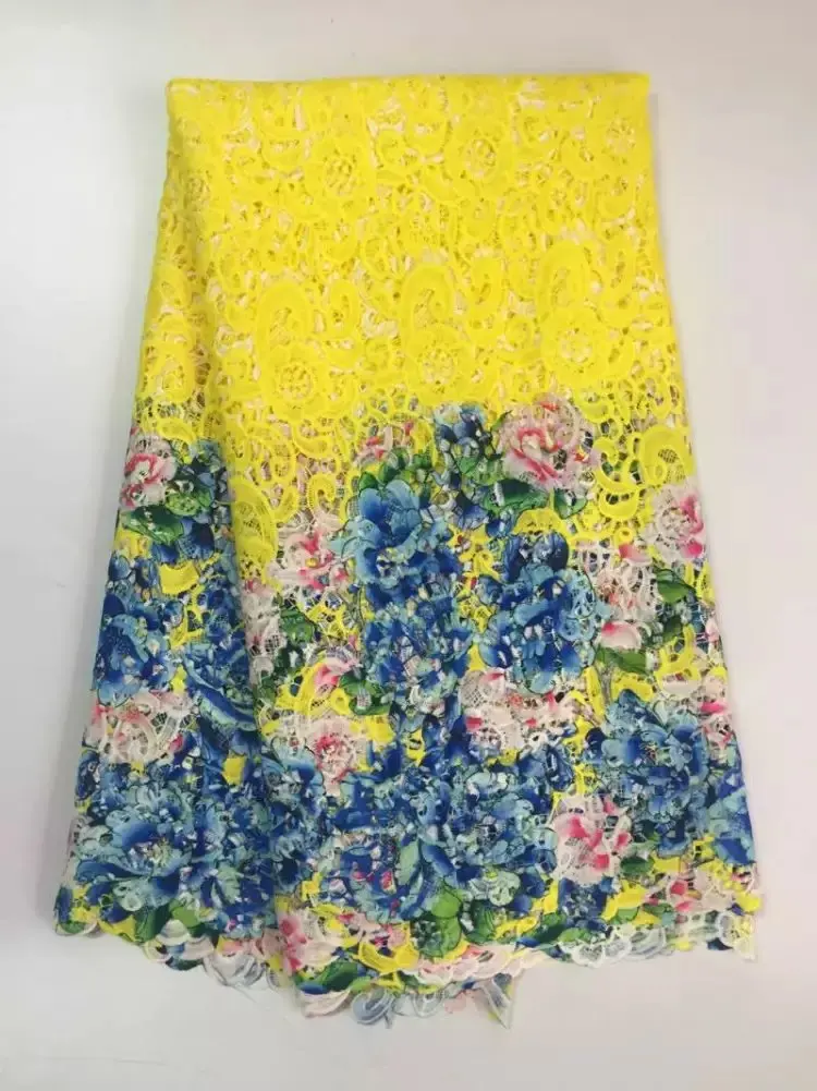 Белый африканский органзы Кружево Ткань 2017 Высокое качество Французский гипюр