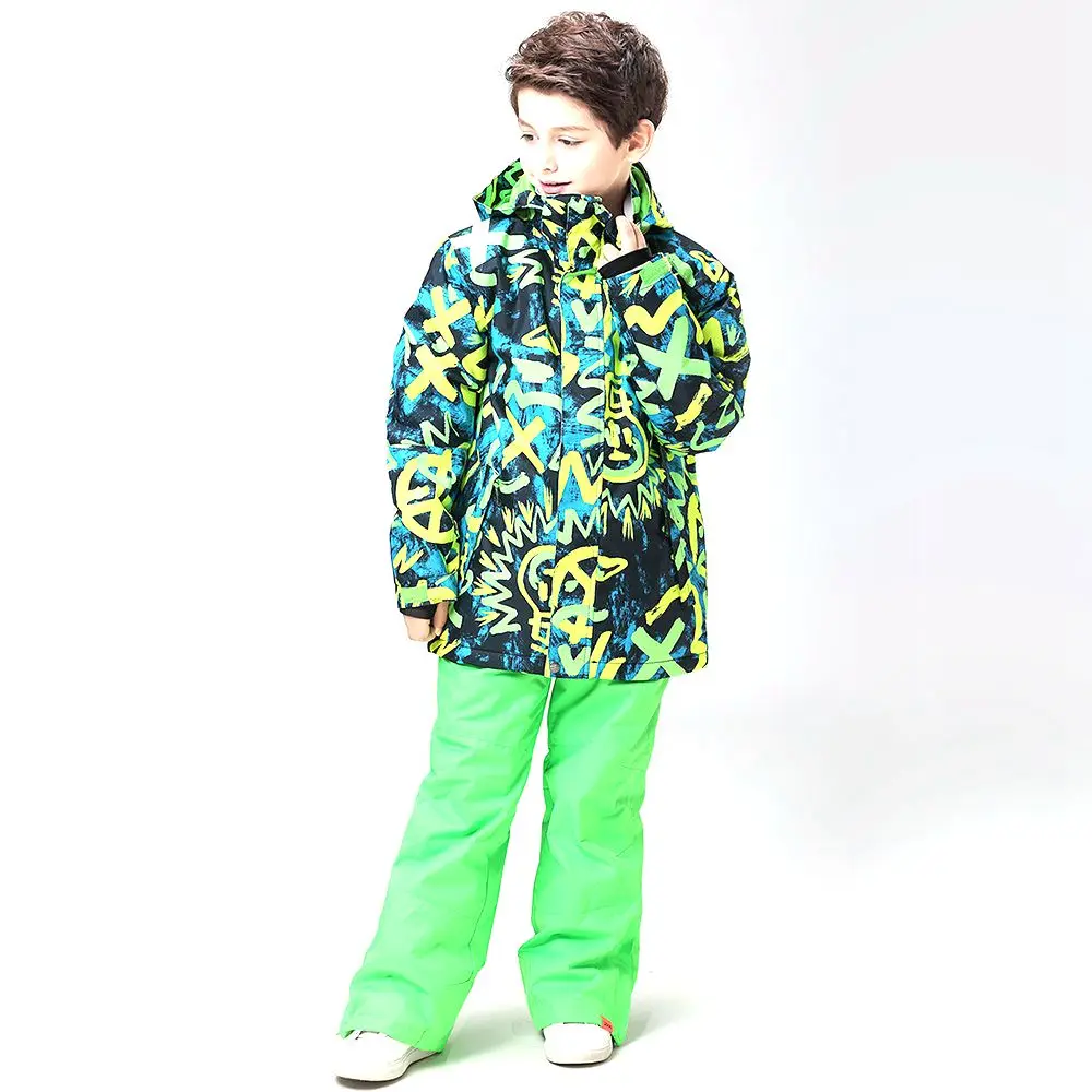 Новый Обувь для мальчиков Лыжная куртка непродуваемая Водонепроницаемый дети