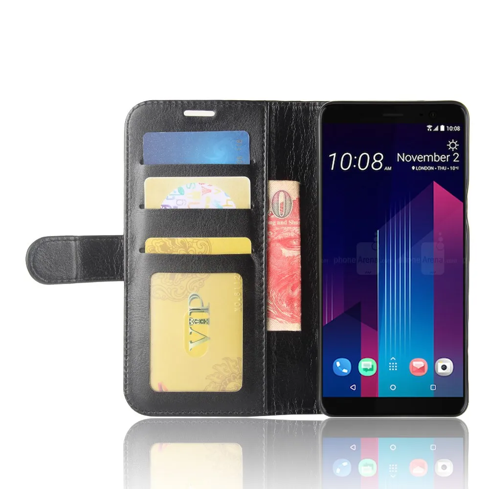 Роскошные Флип Чехол Для htc U11 плюс + кожа мягкая Вернуться телефон случаях