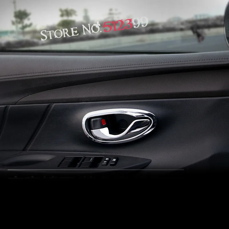 8 шт. ABS яркая хромированная для внутренней дверной ручки + крышка декоративная