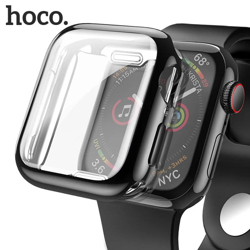 Чехол HOCO 360 с полным покрытием для Apple Watch 4 44 мм 40 бампер прозрачный мягкий