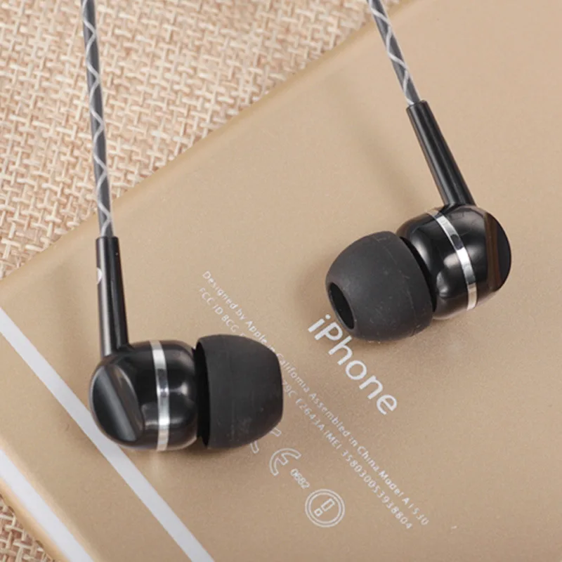 New Universal 3.5mm Earphone With Microphone Phone Wired Sport In-ear Noise Cancelling Earphones Stereo Bass Earbud | Электроника