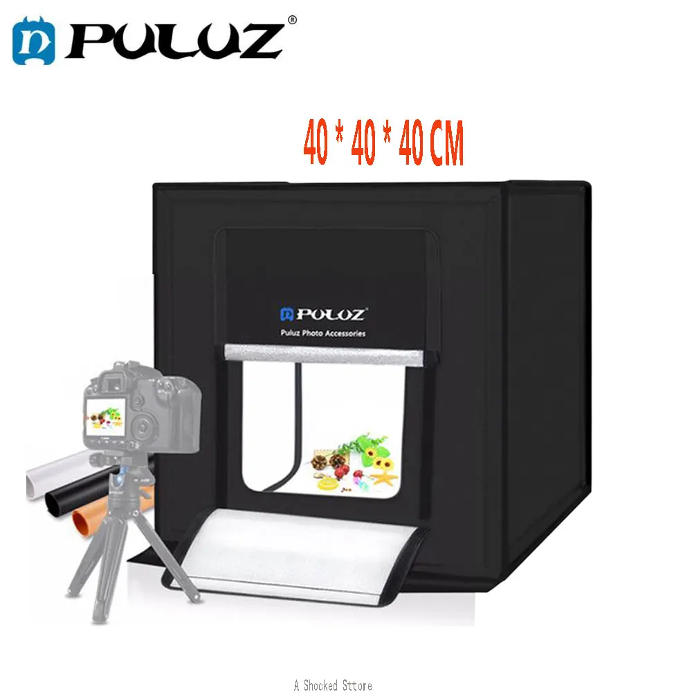 ULUZ 40*40 см 16inc света фотостудия box мини photograghy Softbox Led фото освещения студии тента Box