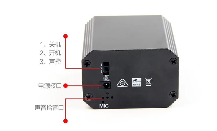 Лазерное сценическое освещение USB красный зеленый звездный автомобиль КТВ