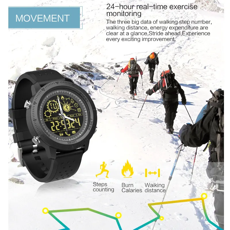 Унисекс Смарт часы Bluetooth калории Спорт на открытом воздухе мужские напоминание о