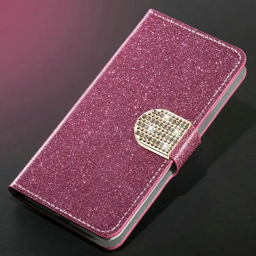 Rose red diamond Роскошный блестящий чехол-бумажник с откидной крышкой чехол для zte A512 Z10 V6 D6 V7 V8 lite Mini A310 A330 A6 чехол со стразами - Цвет: Rose red diamond