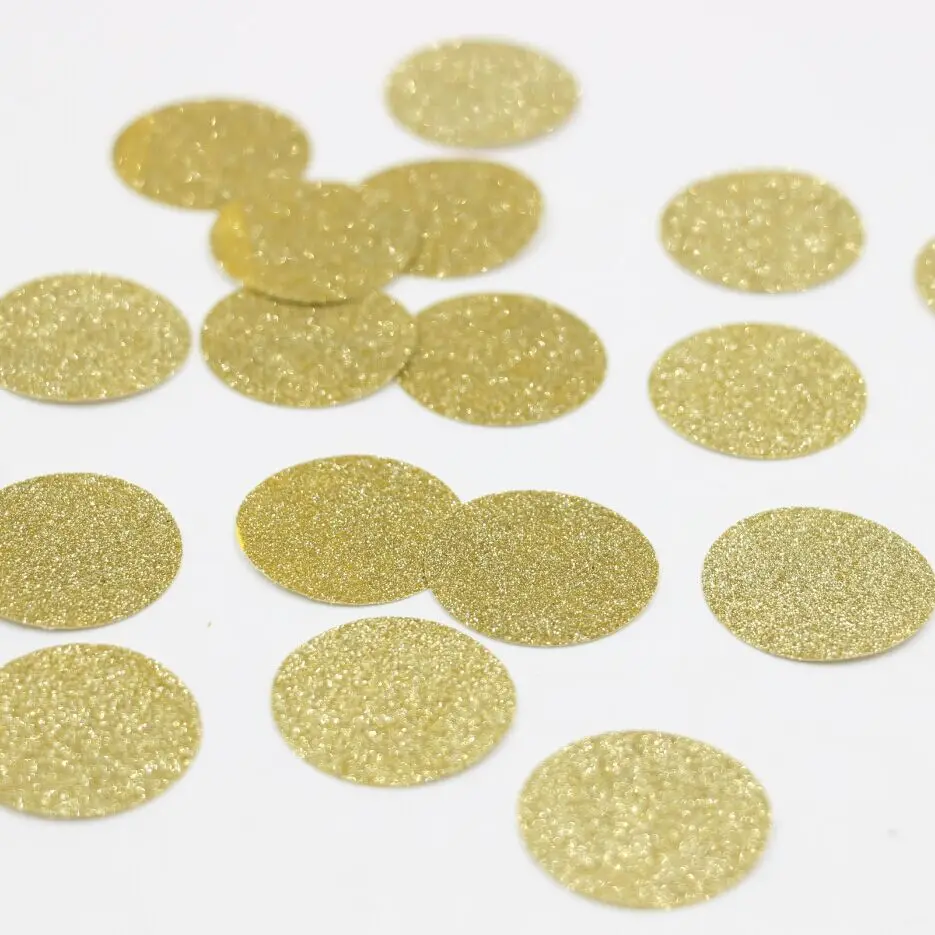 200 шт золотой блестящий круг конфетти-2 &quotсвадьба. Девичник. Свадебный душ.