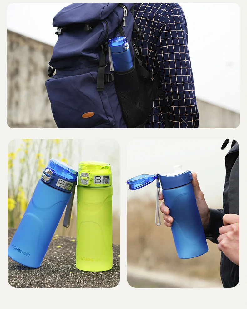 Fashion Simple water bottle Travel hiking office camping Leakproof portable kettle Sport student plastic kettle kid water bottle