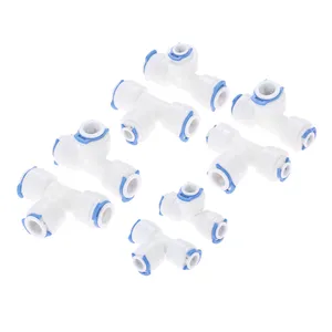 2 шт., Т-образный быстроразъемный фитинг для обратного осмоса, 14 дюйма, наружный диаметр шланга 38 дюйма