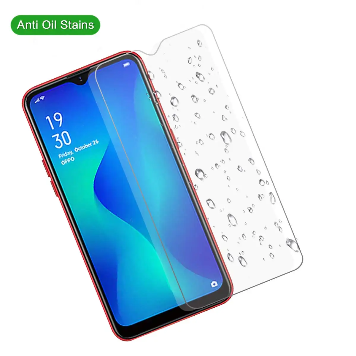 Защитное закаленное стекло для OPPO A1K защитная пленка экрана чехол + чистые