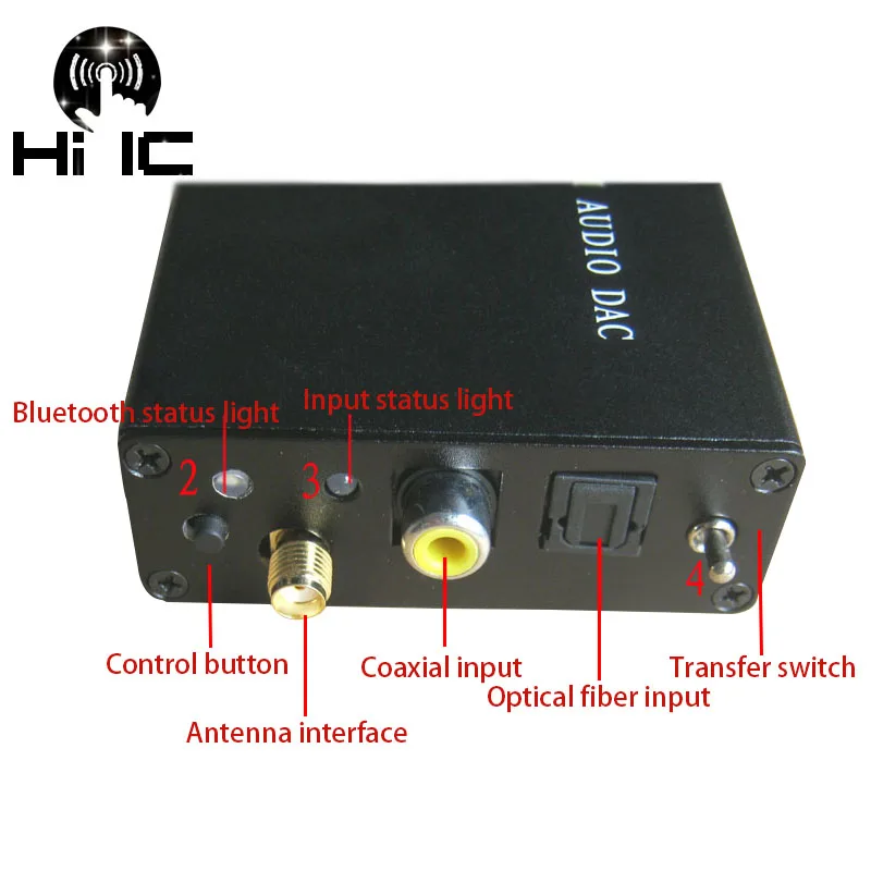 HIFI без потерь передатчик Bluetooth беспроводной аудио адаптер Поддержка AUX