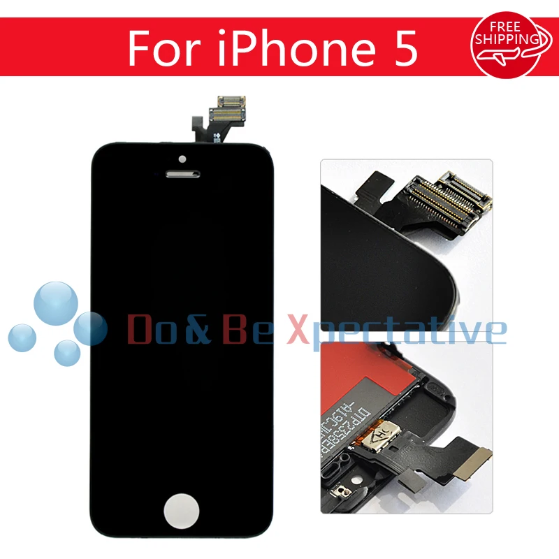 Качество AAA ЖК-дисплей для iPhone 5 Дисплей Сенсорный экран планшета Ассамблеи