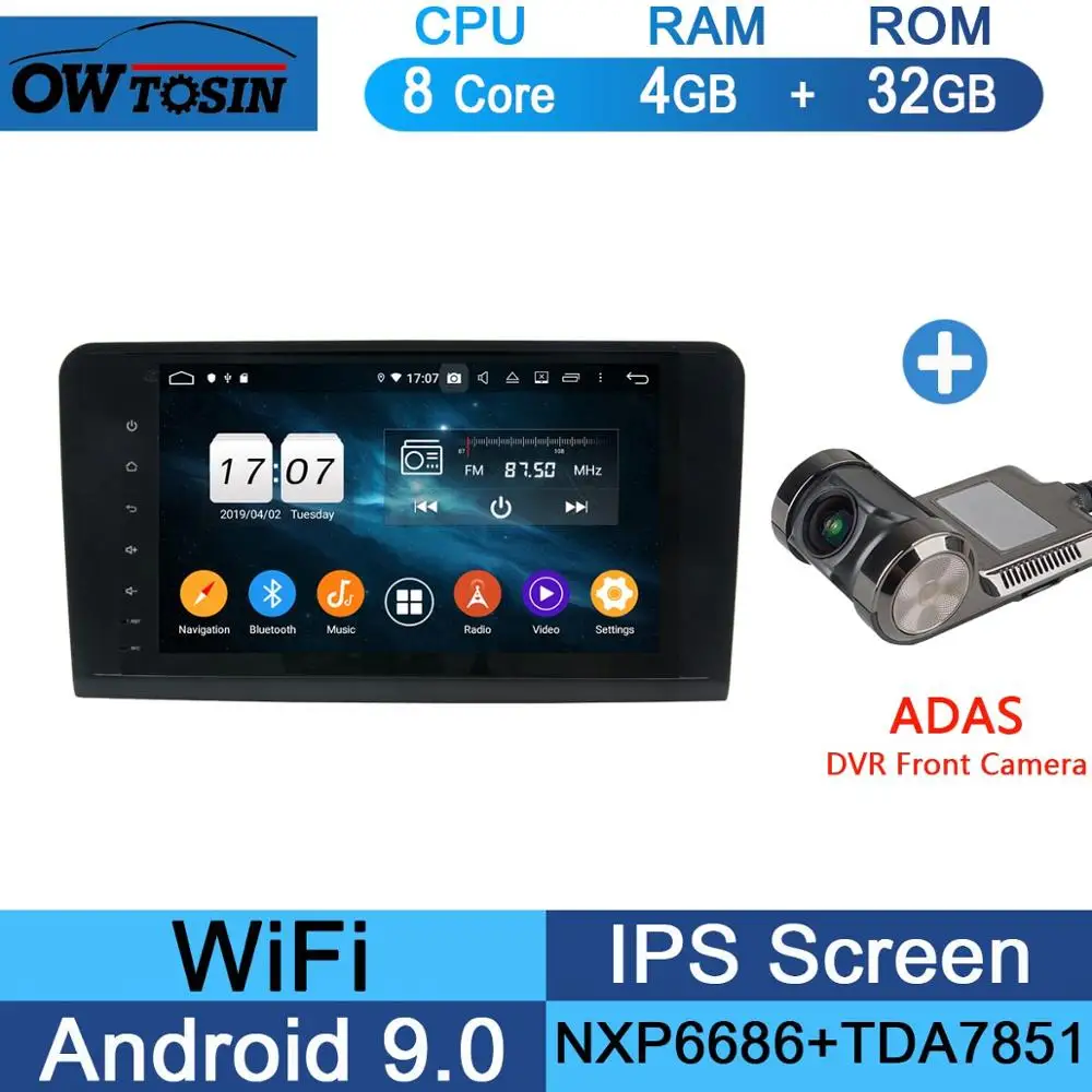 32G Adas Camera " ips Android 9,0 8Core 4G+ 64G Автомобильный dvd-плеер для Mercedes Benz ML GL Class W164 X164 ML350 ML500 GL350 GL450 GPS стерео радио - Цвет: 32G Adas Camera