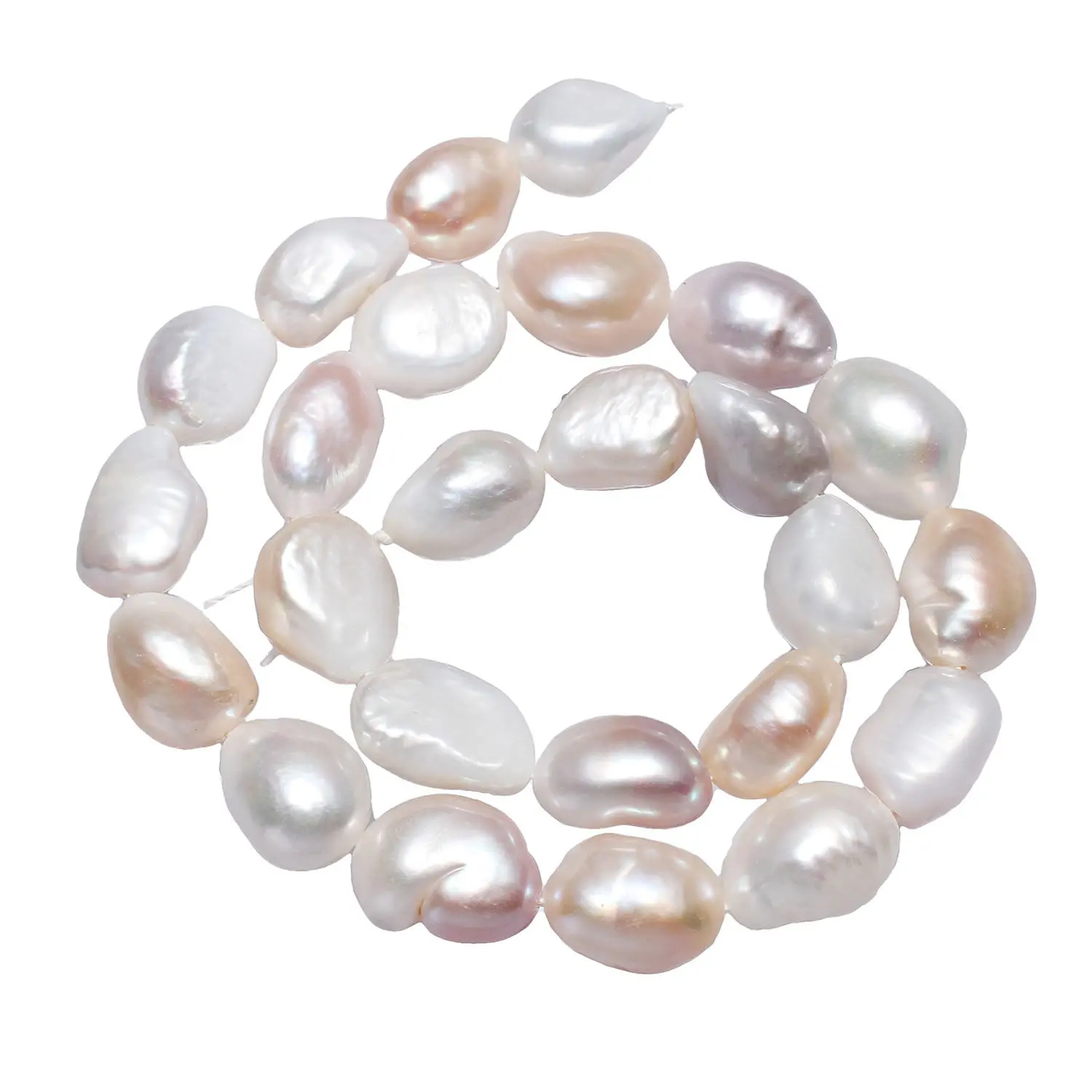 

Cultured Baroque Freshwater Pearl Beads Nuggets Natural Mixed Colors 12-13mm Approx 0.8mm Sold Per Approx 15.5 Inch Strand