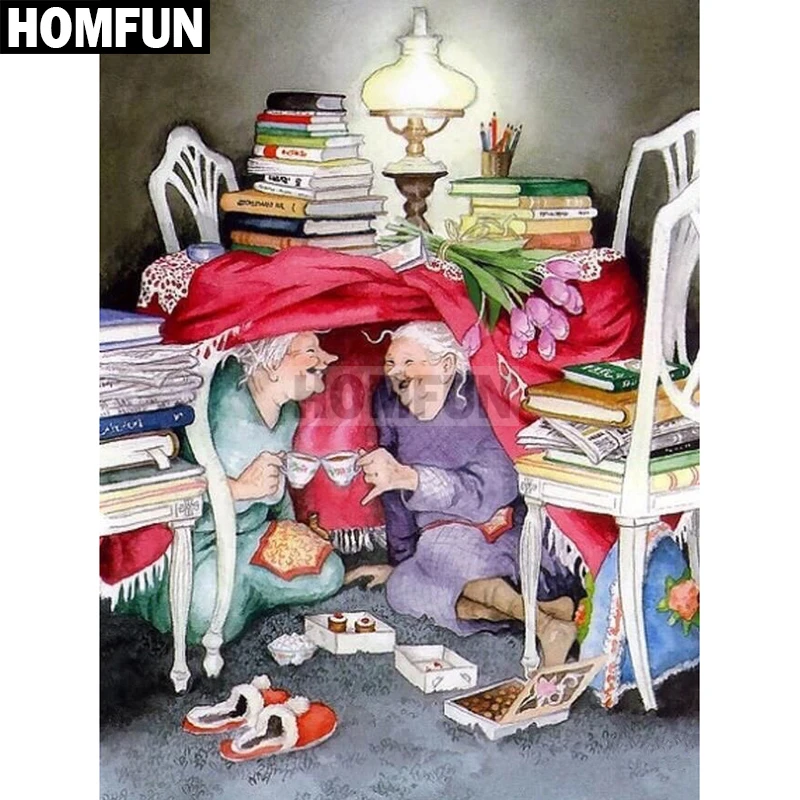 HOMFUN квадратная круглая дрель 5D алмазная картина экологические ремесла полная