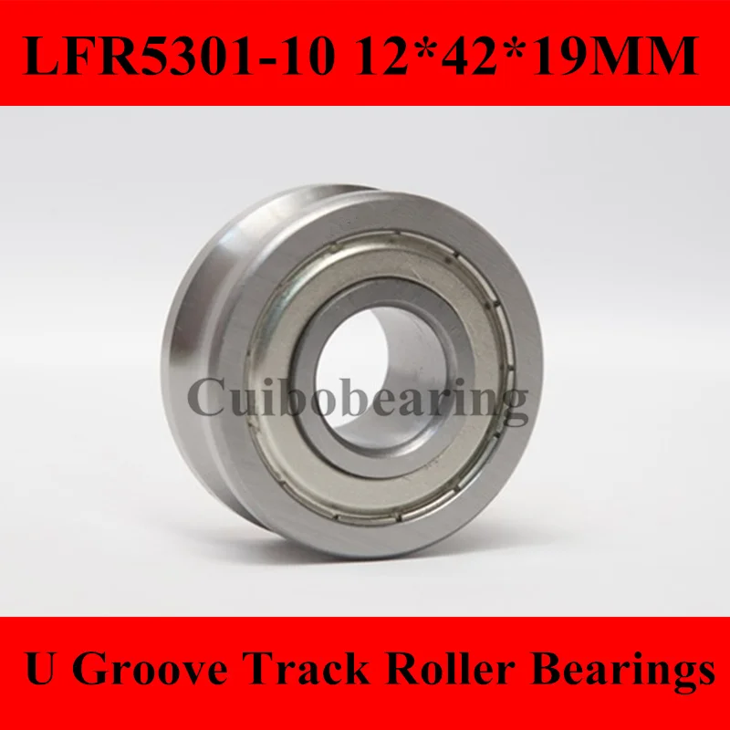 

10PCS LFR5301-10 KDD Groove Track Roller Bearings LFR5301-10ZZ size:12*42*19