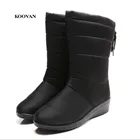 Женские ботинки с бахромой Koovan, теплые зимние водонепроницаемые Нескользящие сапоги для снега, 2017