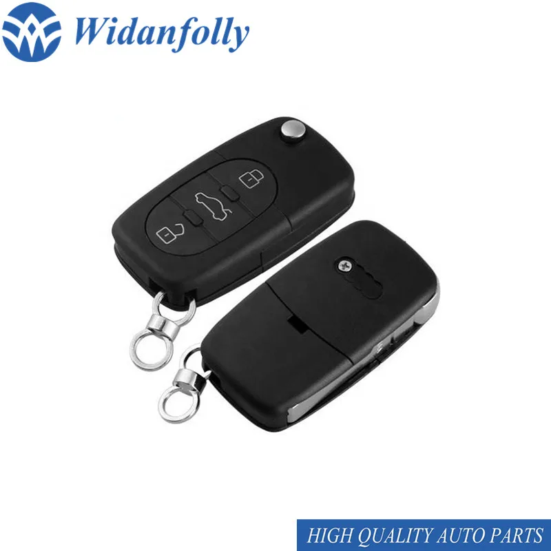 Widanfolly 3 button Folding Flip Remote Key Shell CR1616 Battery Holder HU66 Blade For TT A2 A4 A6 A8 RS4 | Автомобили и