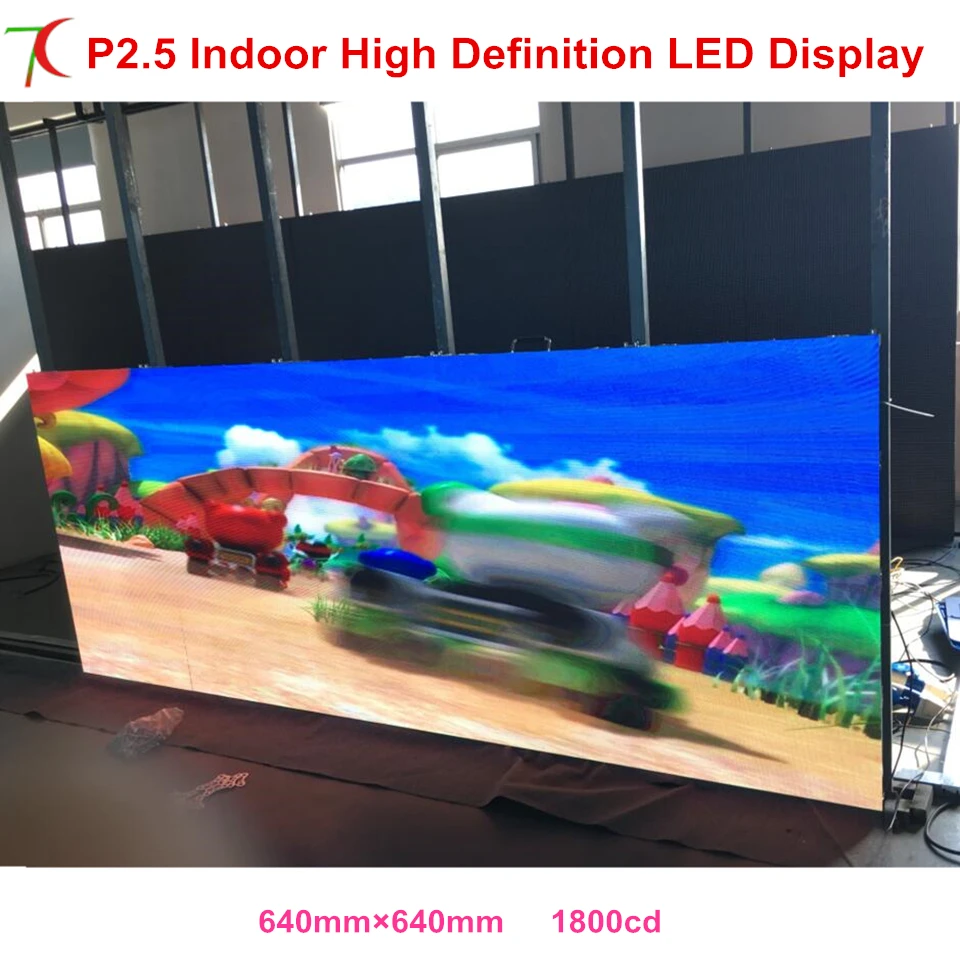 P2.5 SMD Крытый полноцветный 640x640 мм Прокат реклама экран шкаф стеновая панель led