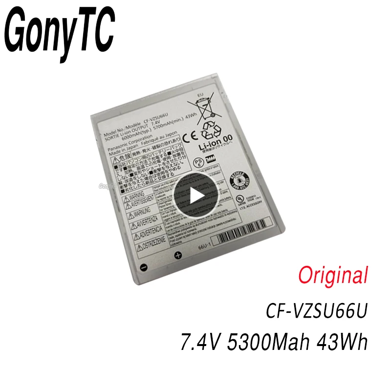 GONYTC CF-VZSU66U ноутбук Батарея для Panasonic Toughbook CF-C1 CF-VZSU66 CF-VZSU66U CF-VZSU66R 7,4 V 5300 мА-ч