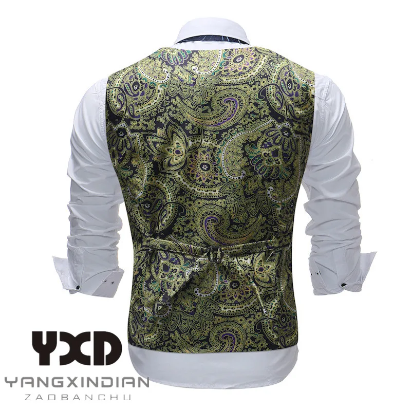 Мужской классический жаккардовый жилет вечерние жилетки на свадьбу Карманный