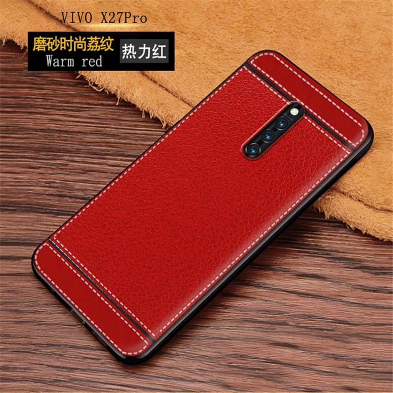 На для естественных X27 pro x27 чехол 6 7 дюйма текстуру кожи защитный бампер телефон