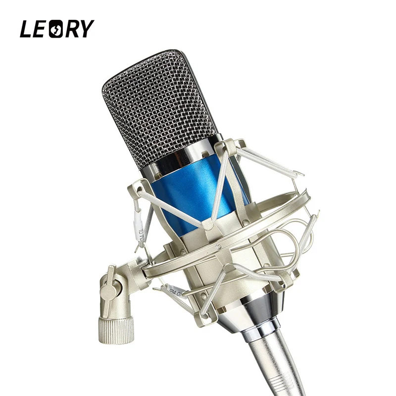 LEORY BM 700 конденсаторный микрофон профессиональный для караоке с амортизирующим