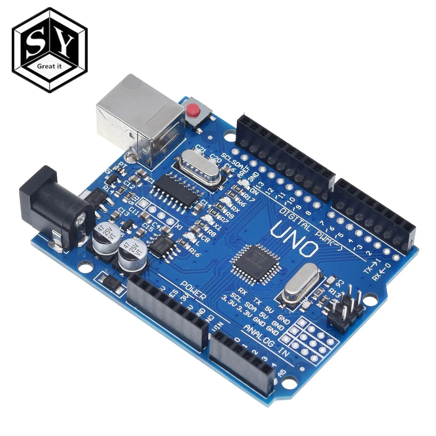 CNC щит v3 гравировальный станок 3d принтер+ 4 шт. A4988 Плата расширения драйвера для Arduino+ UNO R3 с USB кабелем