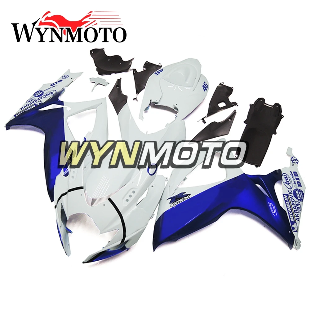 

Complete Fairings Kit For GSXR600 750 06-07 2006 2007 K6 Injection ABS Plastics Fairing Bodywork Cowlings New Panels White Blue