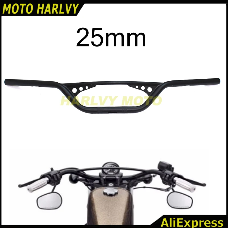 Руль скремблера 25 мм в стиле ретро поперечная штанга с отверстием для Harley Sportster XL