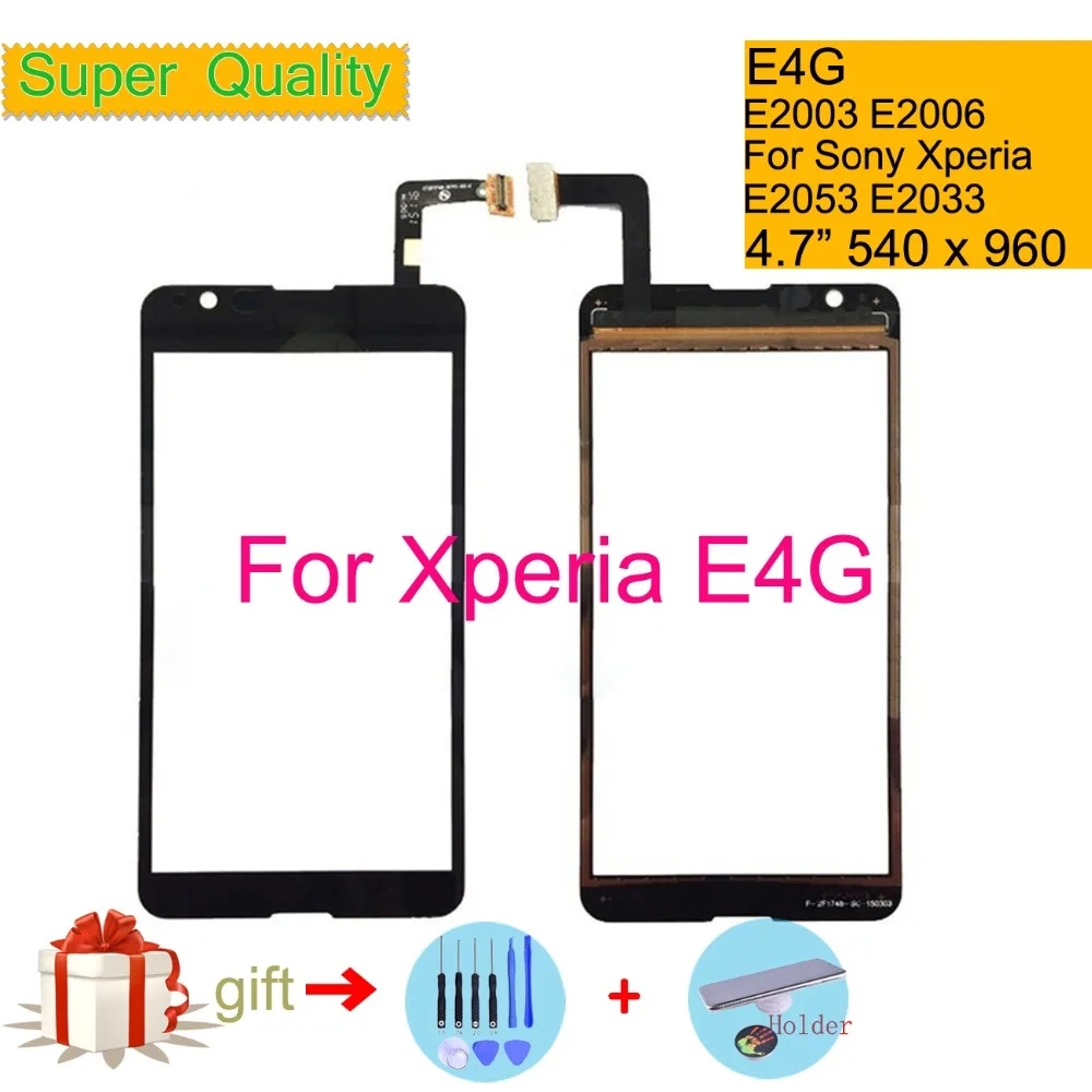 Сенсорный экран для Sony Xperia E4G E2003 E2006 E2053 DUAL E2033 E2043 сенсорный дигитайзер Переднее