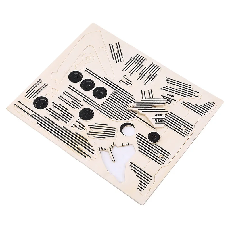 Деревянный Пазл сделай сам ручная сборка 3D игрушки для детей Обучающие модели