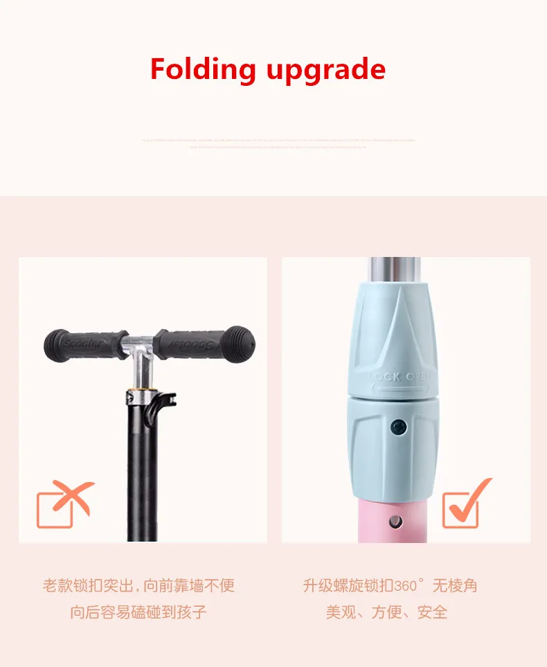 Складной самокат для взрослых и детей 2 колеса из ПУ бодибилдинга все алюминиевые