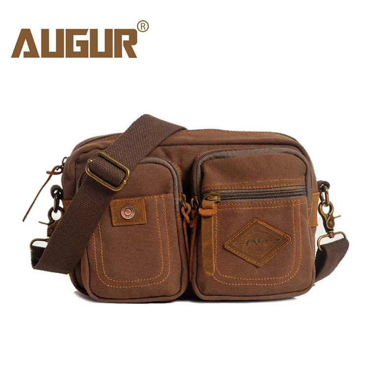 AUGUR поясная сумка мужская Брезентовая винтажная маленькая на талию ноги бедра