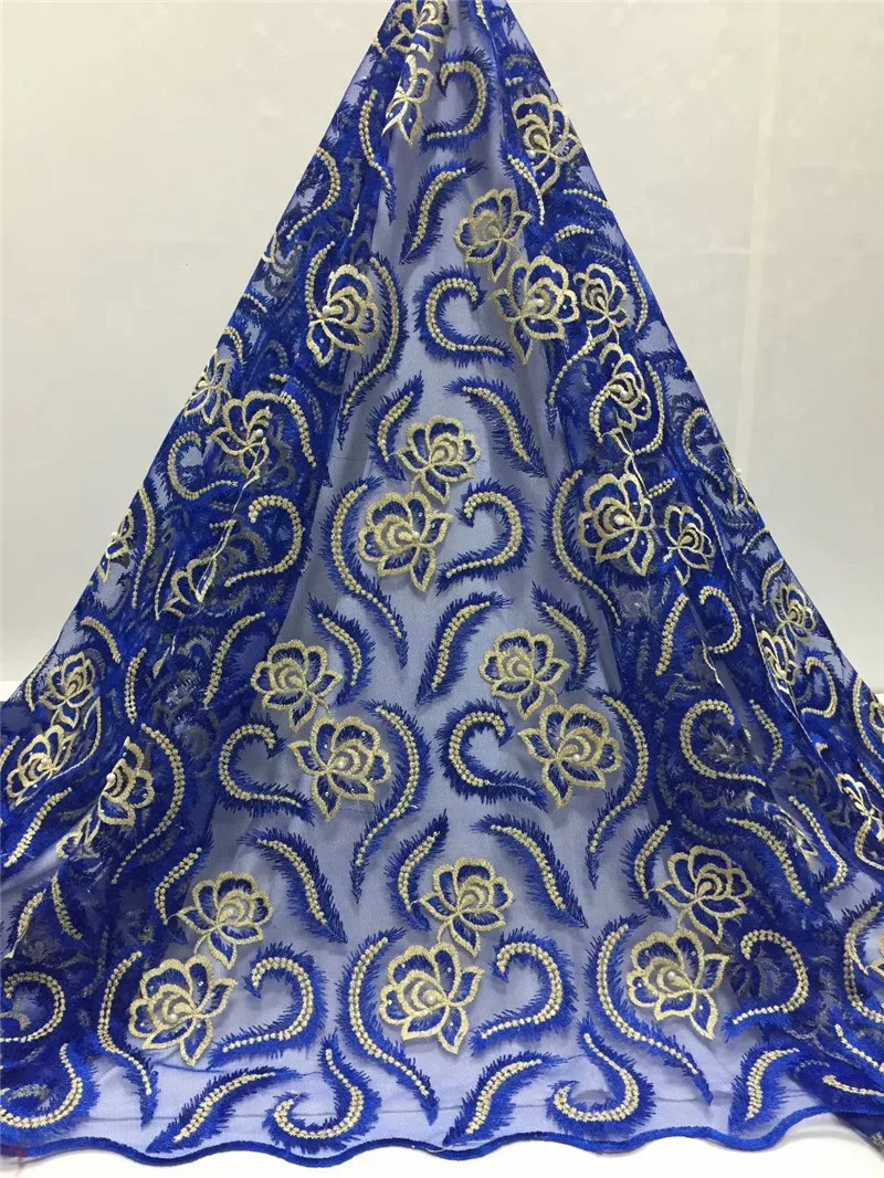 2019 Высококачественная 5 ярдов/шт нигерийская кружевная ткань новейшая сетчатая