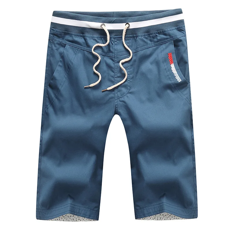 

LILL | Men Casual Shorts 2018 Summer Knee-Length Slim Fit Short Pants Men Cotton M-4XL Elastic Waist Fashion Bermuda Male XAA006